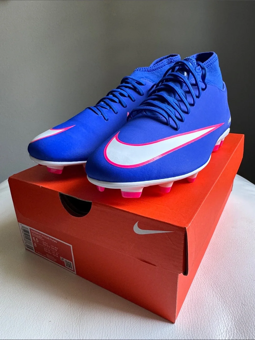 NEW Nike Mercurial Superfly 10 Club FG/MG Soccer Cleats Racer Blue M 6.5 W 8